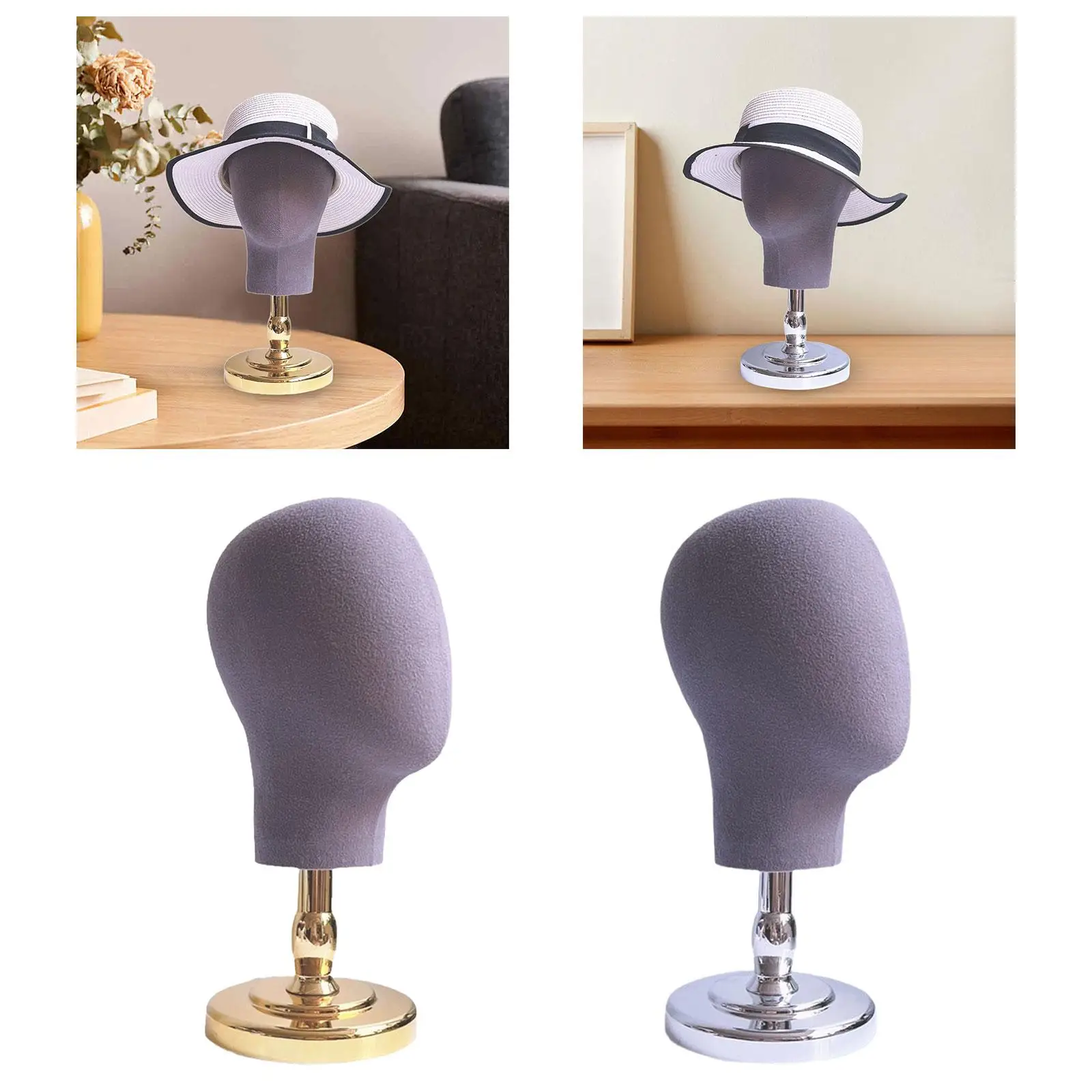 Wig Head Wig Hat Display Stand Fashion Mannequin Head Model Wig Hat Display Stand Holder for Eyeglasses Display Wig Caps Hats