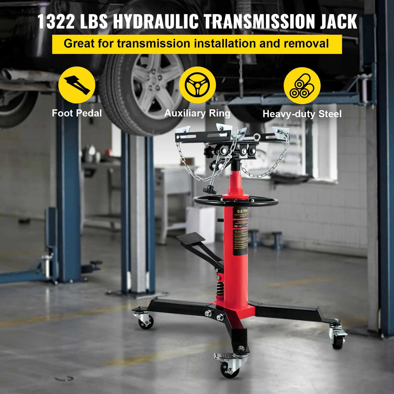 Hydraulic Telescopic Transmission Jack for Garage Shop