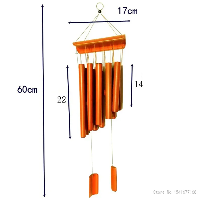 Creative Rural Family Courtyard Decorations, Bamboo Newspaper Safety Pendants, Home Decor, Natural Multi Tube, Wind Chimes