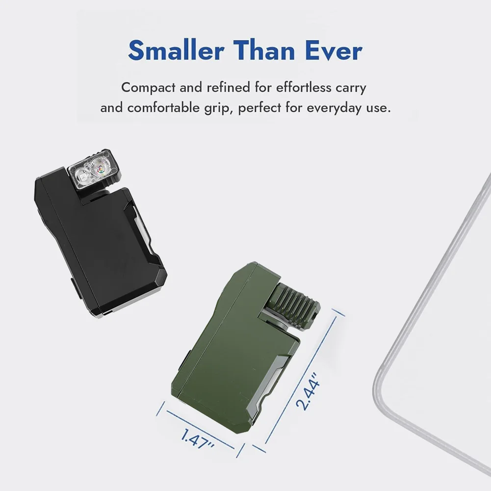 400LM Pocket Torch Rechargeable LED Keychain Light for Outdoor Camping (Black)