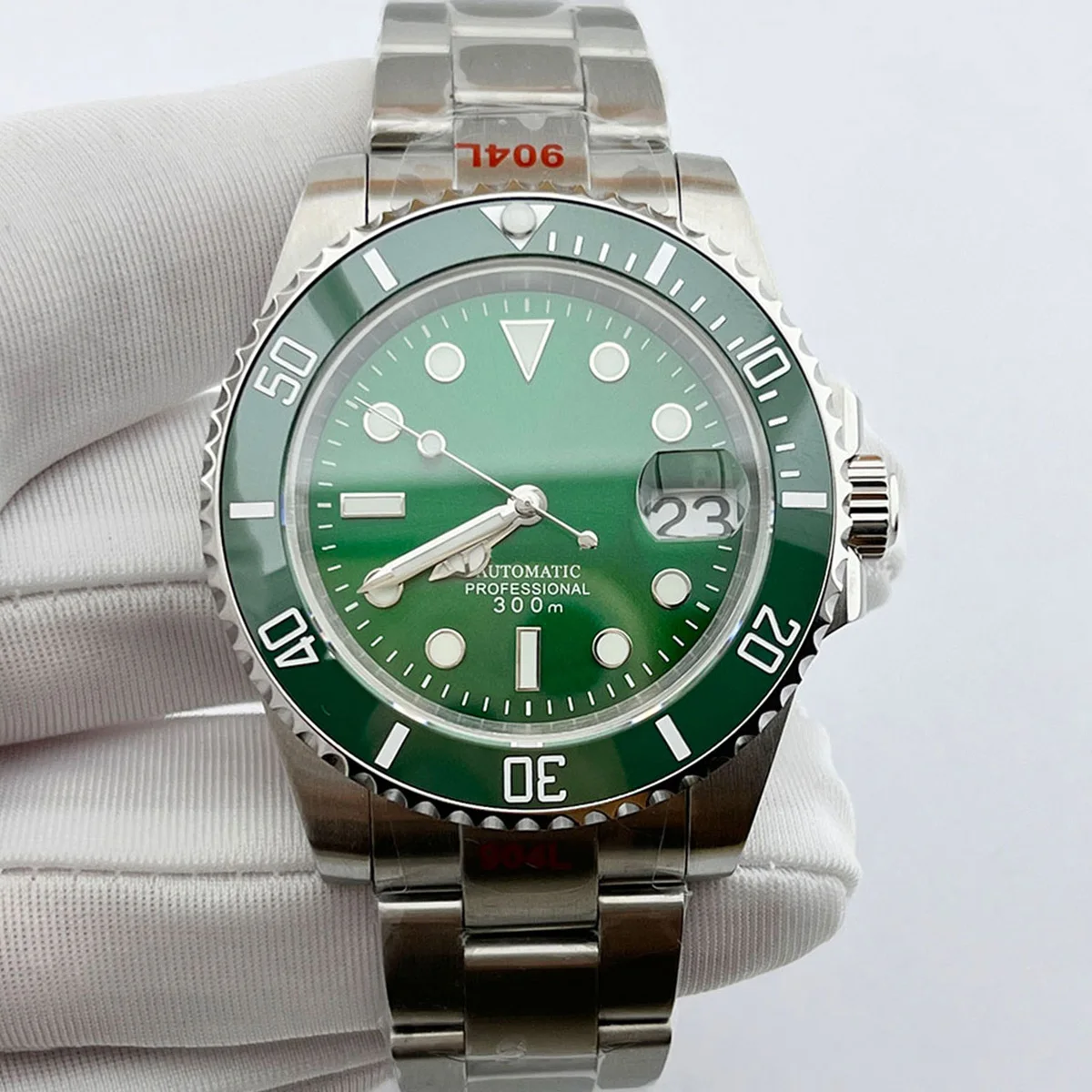 남성용 방수 스포츠 시계, 40mm 케이스, 스테인레스 스틸, 자동 기계식 시계, NH35 무브먼트에 적합
