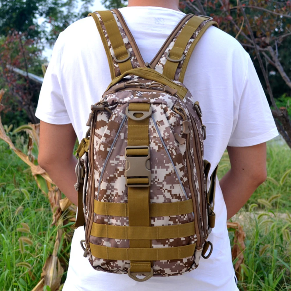 

Сумка на плечо для рыбалки на открытом воздухе, рюкзак для рыболовных снастей, легкая износостойкая сумка для хранения на плечо для рыбалки