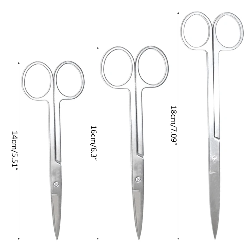 Professional Scissor Manicure Tool for Nail Eyebrow Nose Eyelash Cuticle Scissors Curved/Straight Pedicure Scissors
