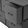 5 Drawer Fabric Storage Dresser Grey Bedroom High-capacity Organizer Sturdy Durable Steel Frame Non-woven Fabric Drawers Easy 6