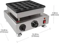 Mini Dutch Pancake Maker Poffertjes Iron 25 Pcs  Nonstick  110V (25 Pcs) 2