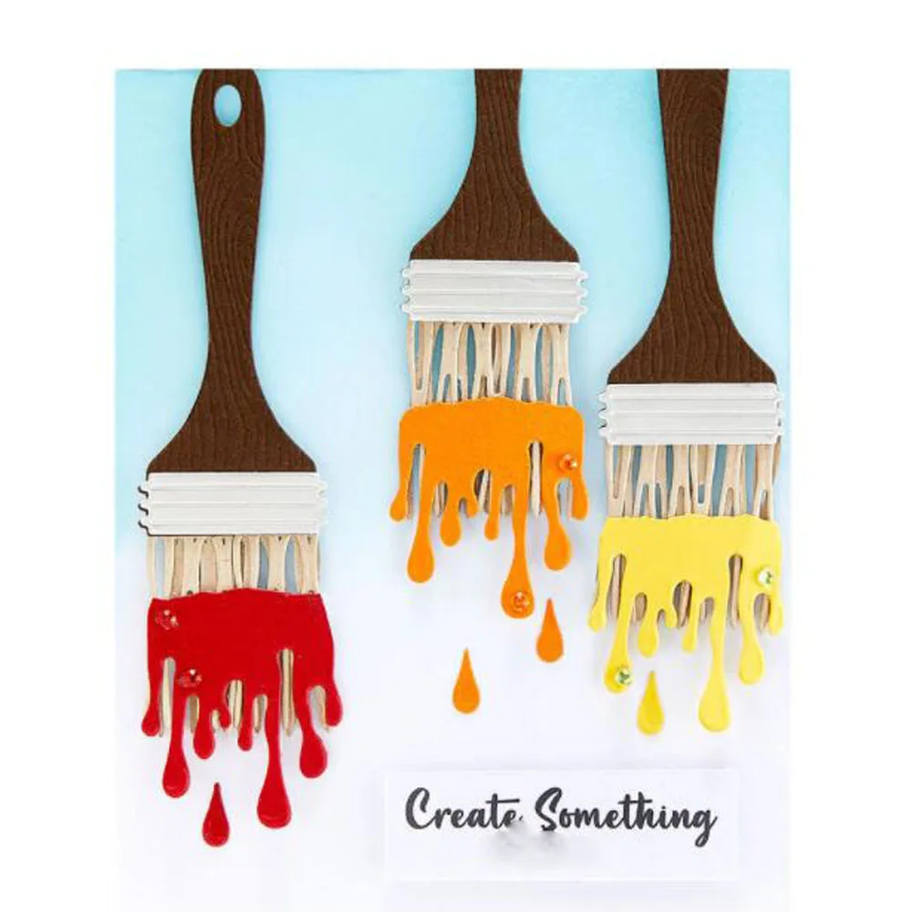 Digital Painting Brush Tools Metal Cutting Dies for DIY Crafts and Scrapbooking