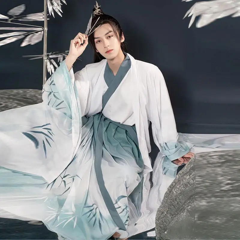 

Yourqipao Hanfu Men's Suits Chinese Traditional Ancient Costumes Men's Fairy Cosplay Hanbok Halloween Clothing Graduation Robe