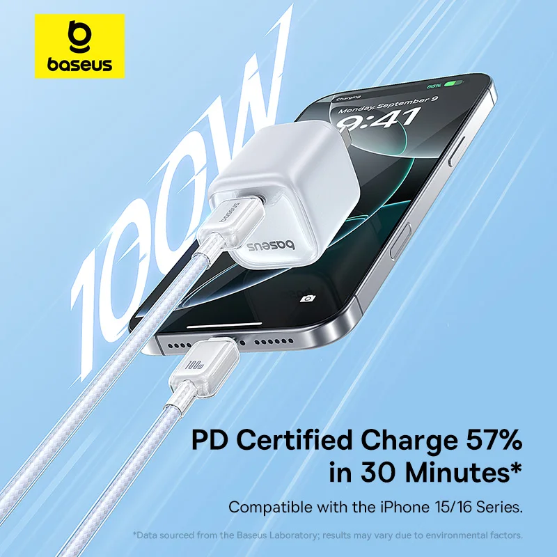 Baseus 100W USB Cable For iPhone 16 15 Pro Max USB Cable Type C For Macbook Pro Fast Charging Data Wire For Xiaomi Samsung