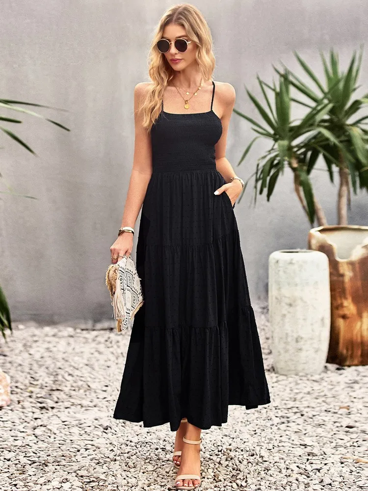 

Backless Sexy Sleeveless Dress Women Clothes 2023 New Slim Casual Party Club Long Dresses Female Spaghetti Strap Maxi Vestidos