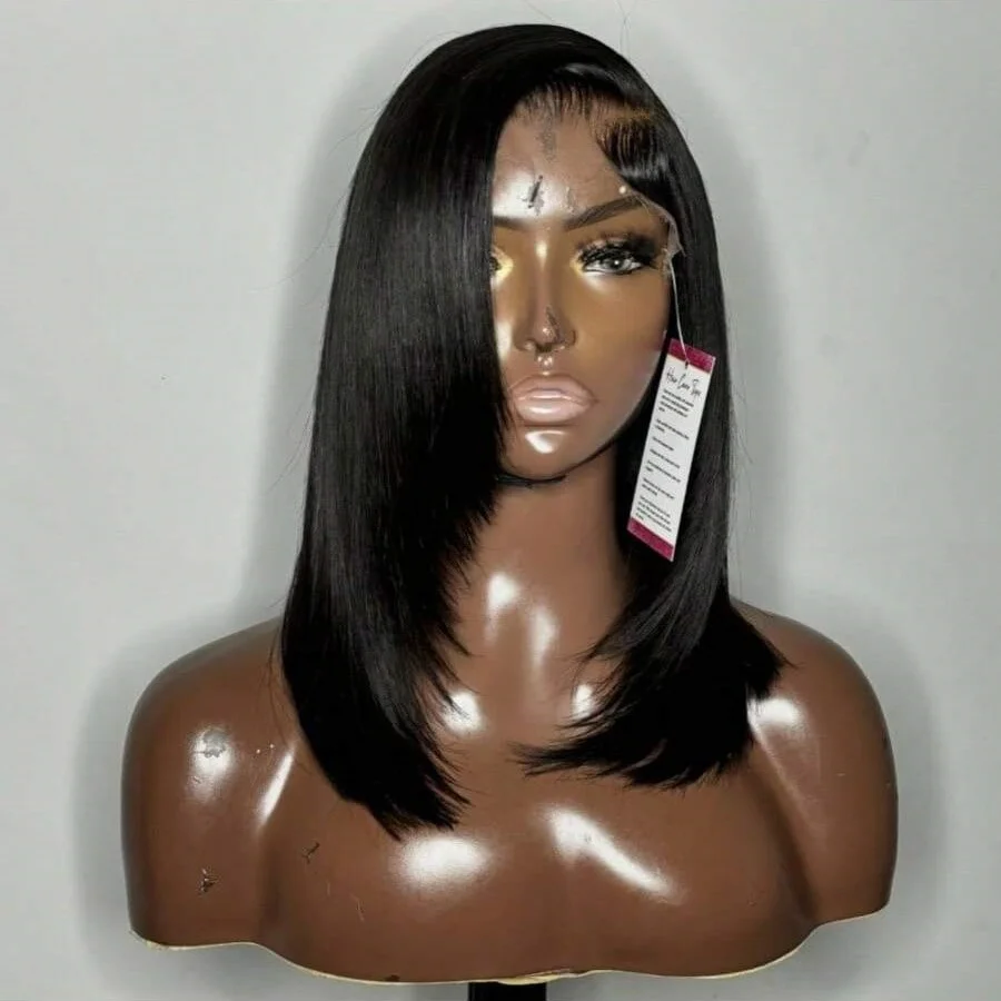 5x5 Lace Closure Wig Pre Plucked With Baby Hair Short Straight Bob Wig 8-18 Inches 13x4 Transparent Lace Frontal Wigs For Women 3