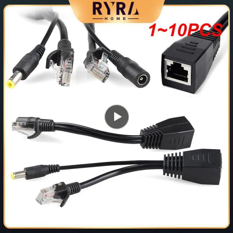 

Кабель-адаптер с пассивным питанием от сети Ethernet, 1 ~ 10 шт., POE разветвитель, инжектор RJ45, модуль питания 12-48 В для IP-камеры