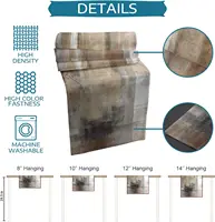 Abstract Art Brown Oil Painting Linen Table Runner Dresser Scarves Farmhouse Kitchen Dining Table Runners Holiday Party Decor 6