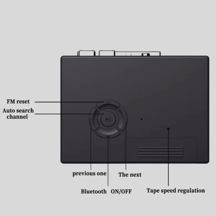 Bluetooth Cassette Player Vintage Nostalgic Classic Sliver Auto-flip Tape Hi-fi Cassette Player FM Radio