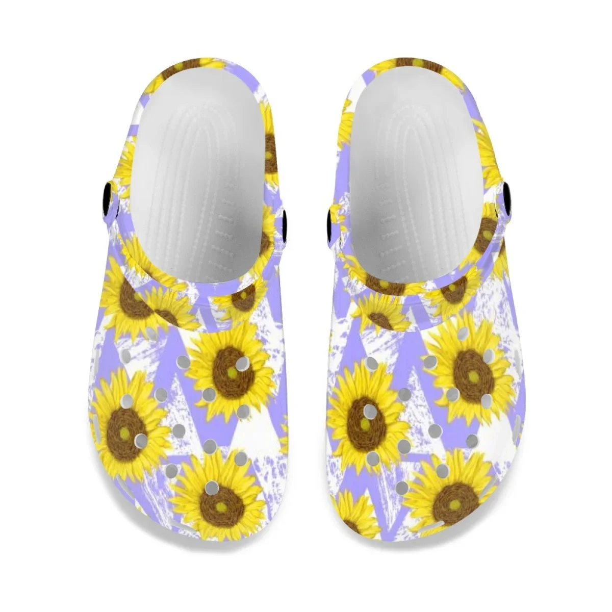 Unisex Beach Sandals Fashion Sunflower Daisy Print Women's Non-slip Outdoor Slippers Breathable Female Casual Slides New