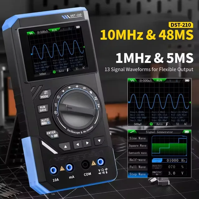 DST-210 Handheld Oscilloscope 3-IN-1 Multimeter 5