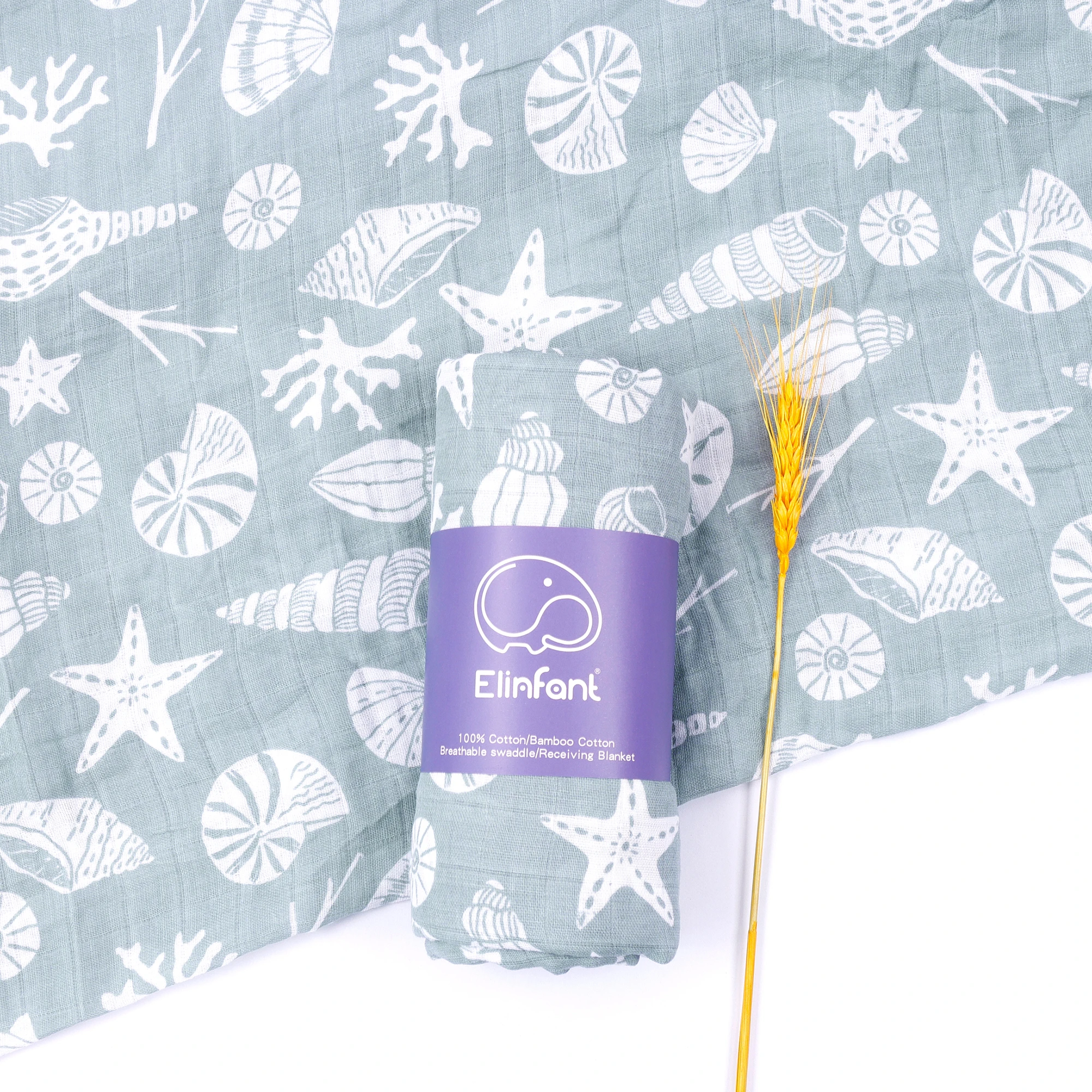 Otulacz muślinowy 120x110cm bawełna - obrazek 10