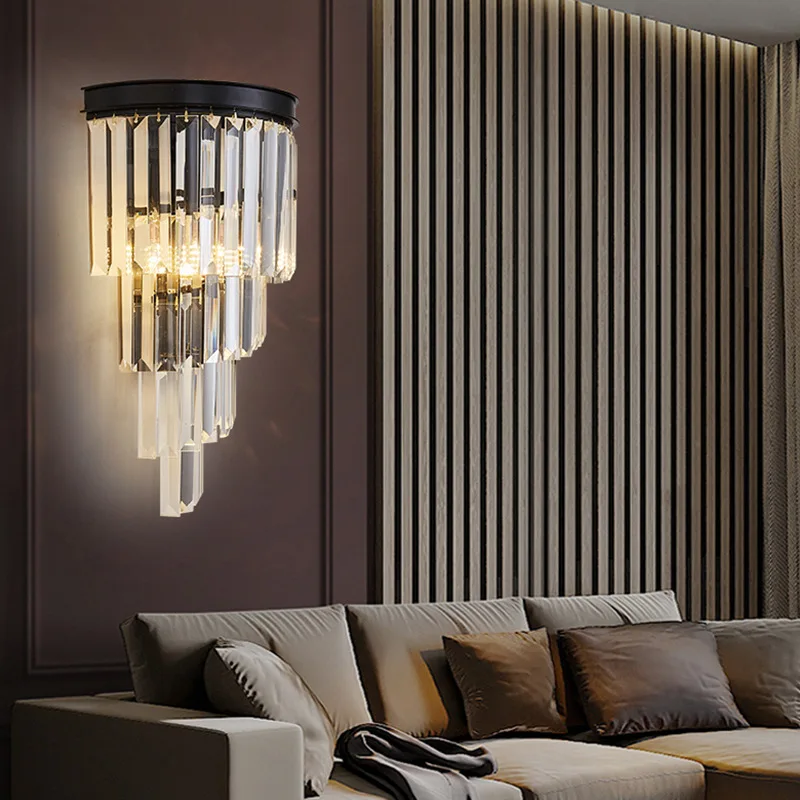 

Nordic Simple Indoor Lighting Wall Lamp Led Crystal Decoration Bedroom Bedside Lamp Living Room and Hotel Dining Room Aisle Ligh