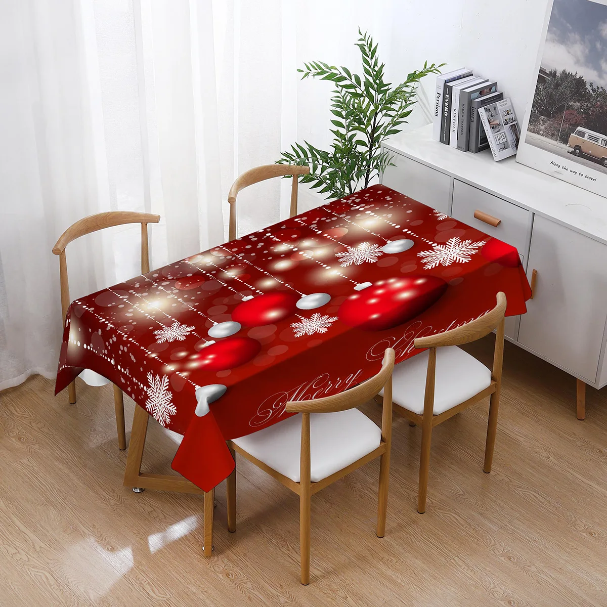 ModernMinimalistChristmasHomeRetroCoffeeTableCoverTablecloth