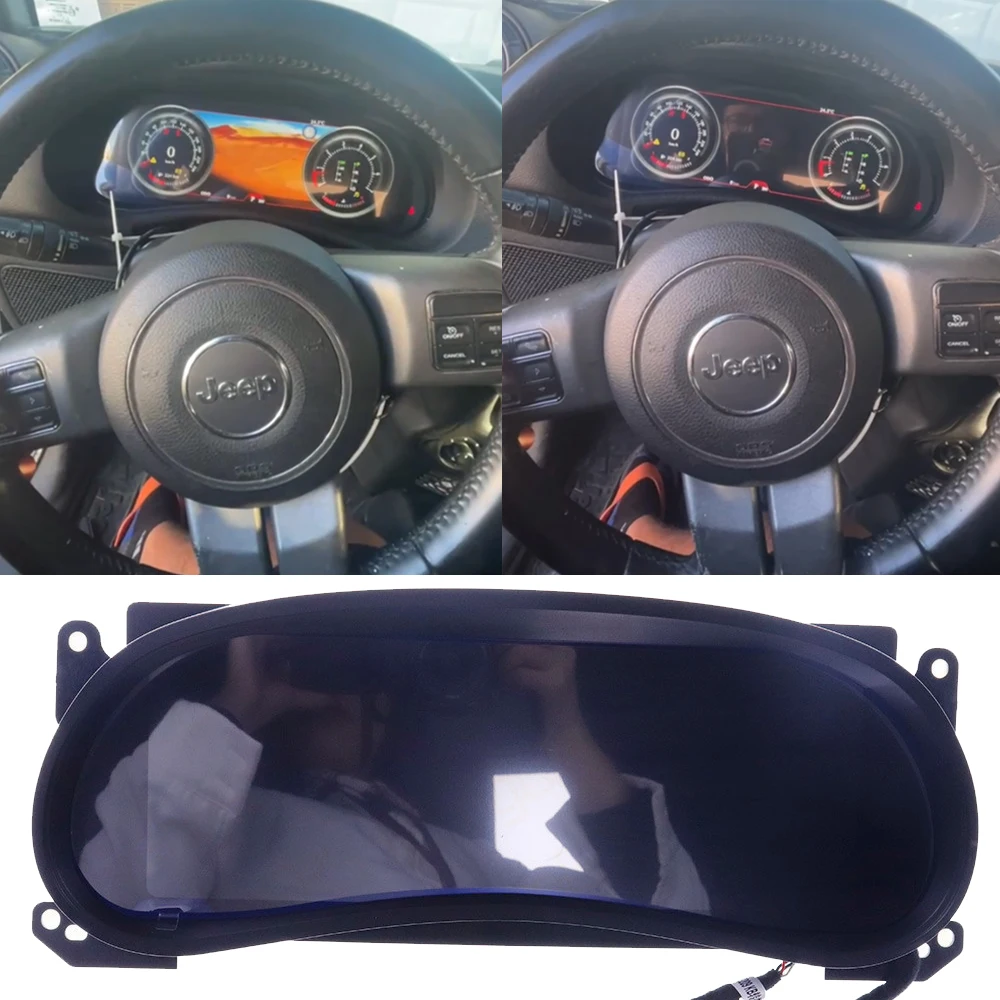 12.3 For Jeep Wrangler 3 JK 2010 2011 2012 2013 2014 2015 2016 2017 Vellfire IPS LCD Speedometer