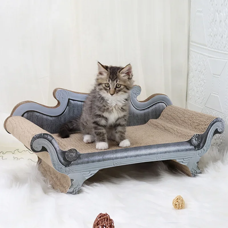 Large Size Cat Lounge Couch Bed, Cat Cardboard Sofa, Furniture with
