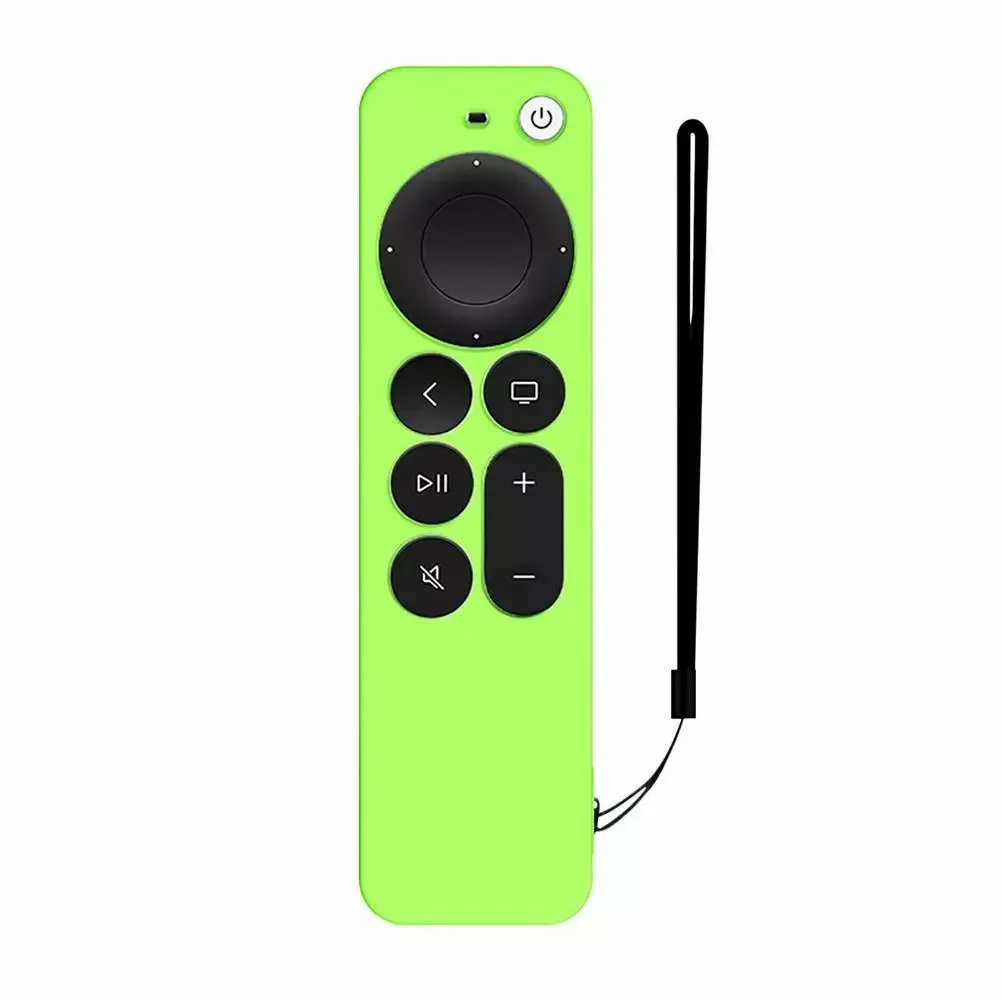 2021 Apple TV 4K 2세대 Siri 원격 제어용 분실 방지 보호 케이스 미끄럼 방지 내구성 실리콘 충격 방지 커버