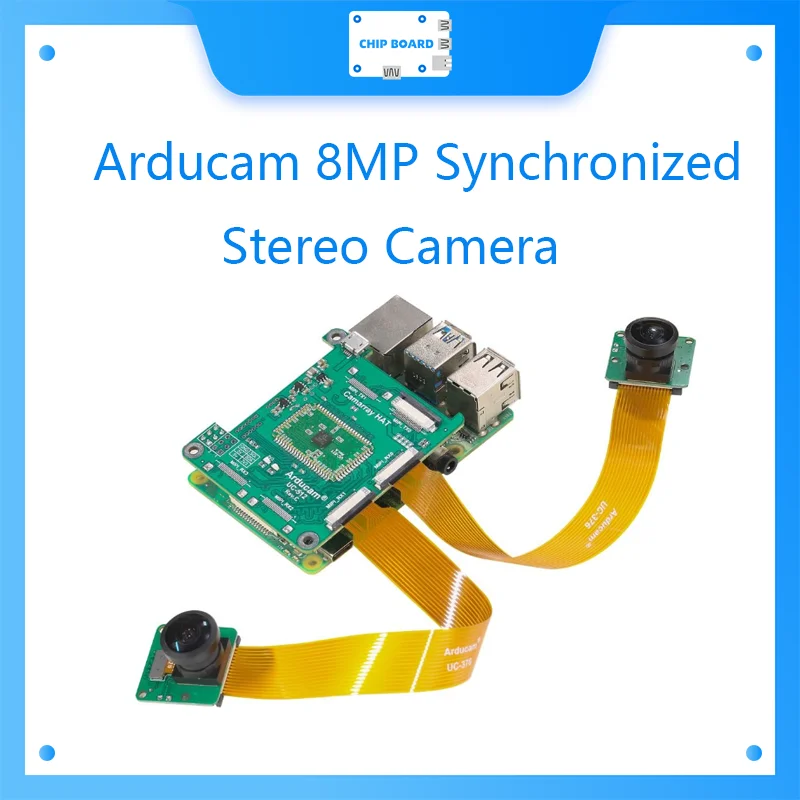 

Arducam 8MP Synchronized Stereo Camera Bundle Kit for Raspberry Pi With Fisheye Lens