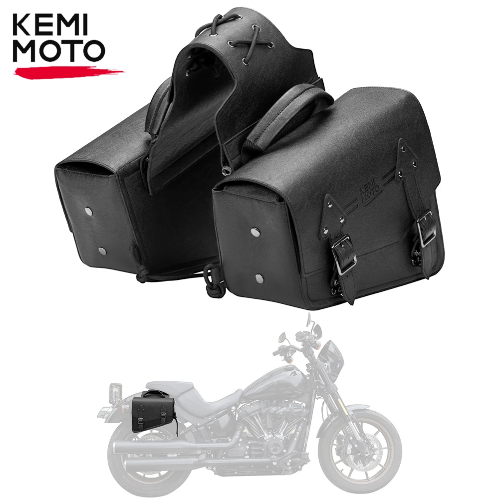 Borsa Laterale Moto In Pelle Sintetica Borse Laterali Moto Universali Per Street Glide Electra Glide Touring Softail Dyna V-Star