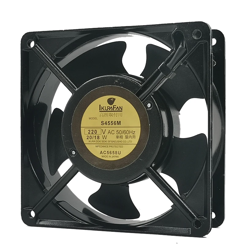 새로운 유쿠라 S4556M 220V 16/15w 120*120*38mm 철제 잎 고온 방지 팬