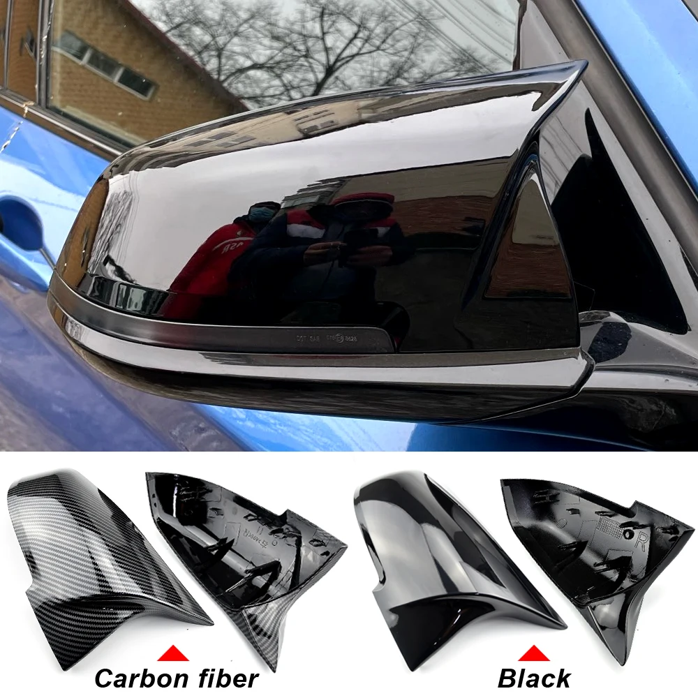 2 pieces Rearview Mirror Cover Cap Carbon Black for BMW Series 1 2 3 4 X M  220i 328i 420i F20 F21 F22 F23 F30 F32 F33 F36 X1 - AliExpress