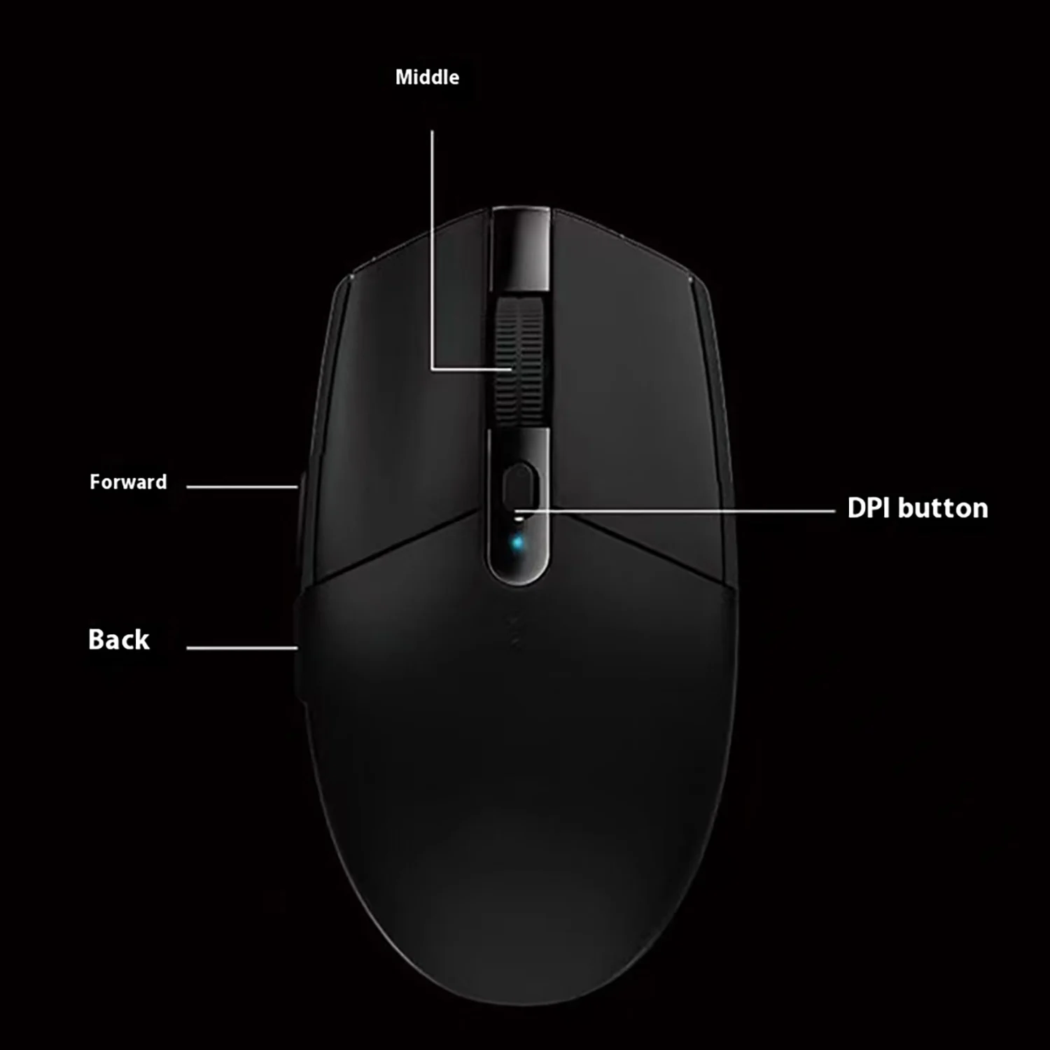 G304 Wireless Gaming Mouse Notebook Office Desktop Gaming Mouse 12000 DPI Computer Game Player Driver-free Version 2025New