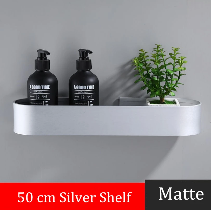 Bathroom Shelf Black Modern Style Basket For Shower Bath Bottle