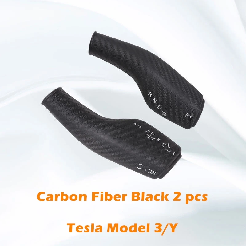 Gris - Couvercle de levier de changement de vitesse en Silicone, Adapté aux  modèles Tesla 3-Y, Style Fiber de