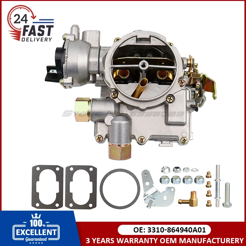 

New 2 Barrel Marine Carburetor For Mercruiser 2.5 3.0L 4CYL With Long Linkage Replaces 3310-864940A01 Electric Choke Carburador