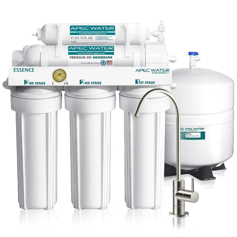 

APEC Water Systems ROES-50 Essence Series Top Tier 5-Stage WQA Certified Ultra Safe Reverse Osmosis Drinking Water Filter System