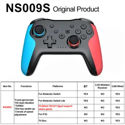 GAMINJA Original Wireless Bluetooth Gamepad with NFC for Seamless Gaming Experience (Black blue red BOX)