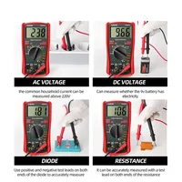 DM850 Professional Digital Multimeter 1999 Auto AC/DC Votage Tester Ohm Current Ammeter Test Probe Professional Detector Tool 2