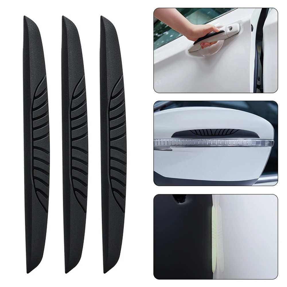 6Pcs Universal Luminous Car Door Edge Scrape Protective Strips Guard