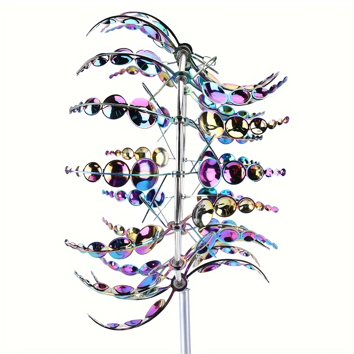 Garden Windmill Magical Kinetic Metal Windmill Spinner Wind Powered Catchers Garden Decoration