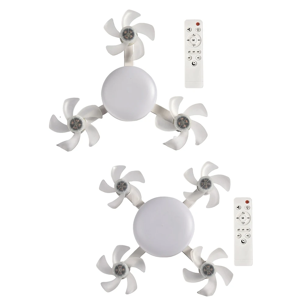 Universal Dimming Drone Fan with LED Light Remote Control Silent Ceiling Drone Fan 3 Gears for Dining Room Bedroom Living Room