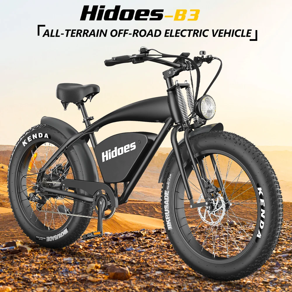 US EU STOCK Hidoes B3 Off Road Electric Bike 26 Inch Fat Tire 48V 1200W 60KM/H Electric Snow Bike Road Bicycle
