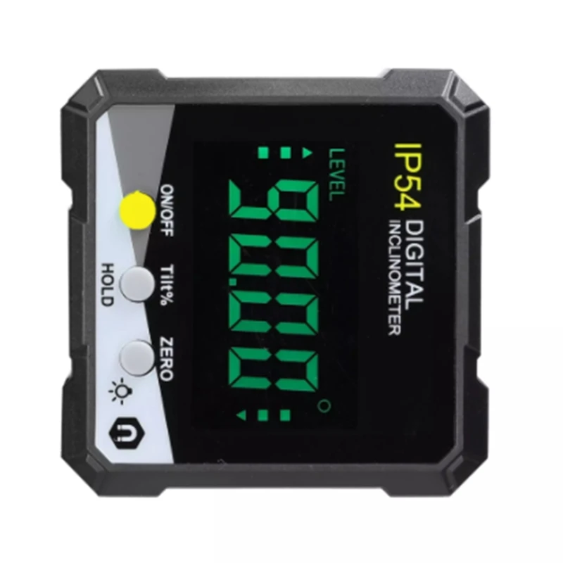 LCD 백라이트 각도기 경사 계량기 각도 눈금자 단면 전자 각도계, IP54 4X90 ° 디지털 경사계