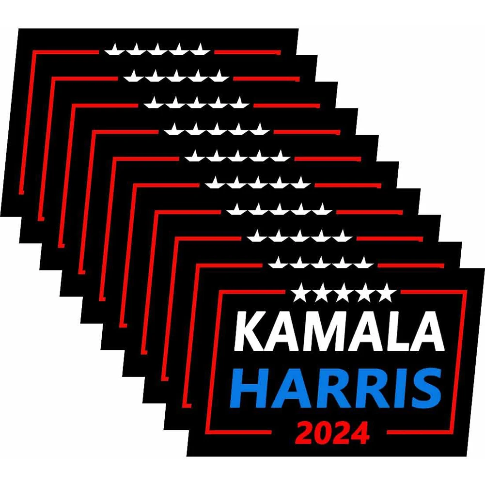 10Pcs Kamala Harris Stickers Versatile 2024 President Campaign Stickers Harris Election Stickers for Auto Truck Fridge