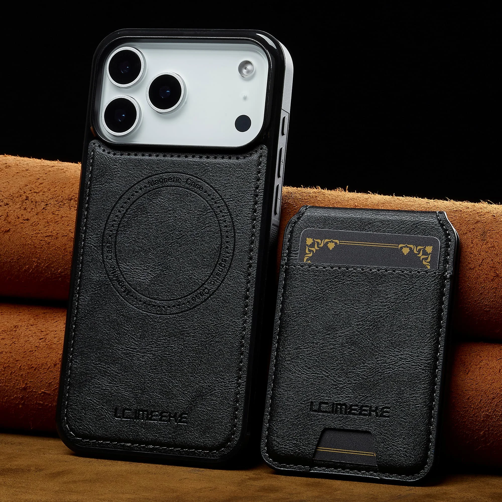 Premium Detachable Magnetic Leather Wallet Case with Card Holder