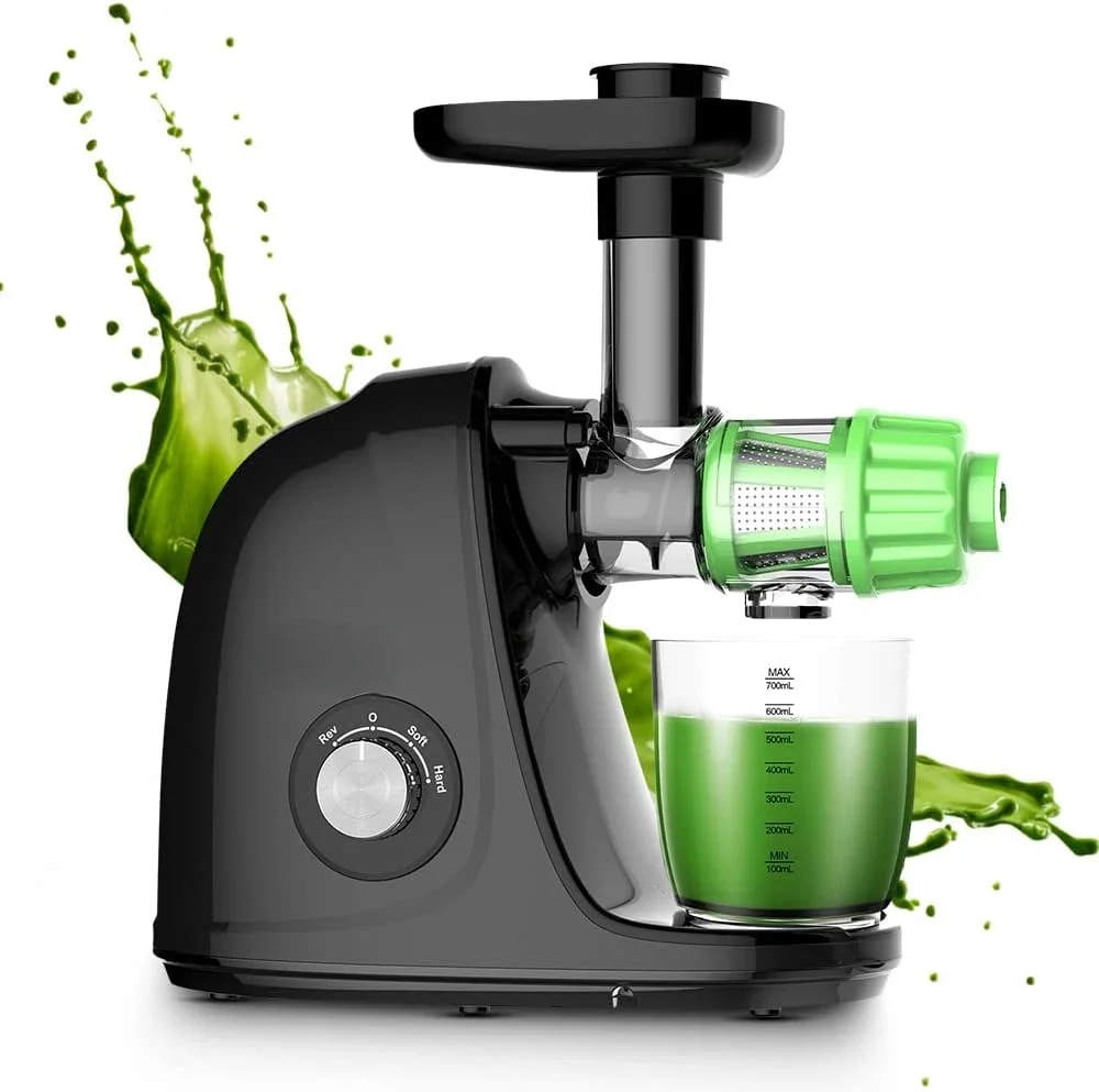 

Slow and quiet Cold Press Juicer Machine with 2-Speed Modes for Maximum Juice Extraction - Easy to Clean and Includes Reverse Fu
