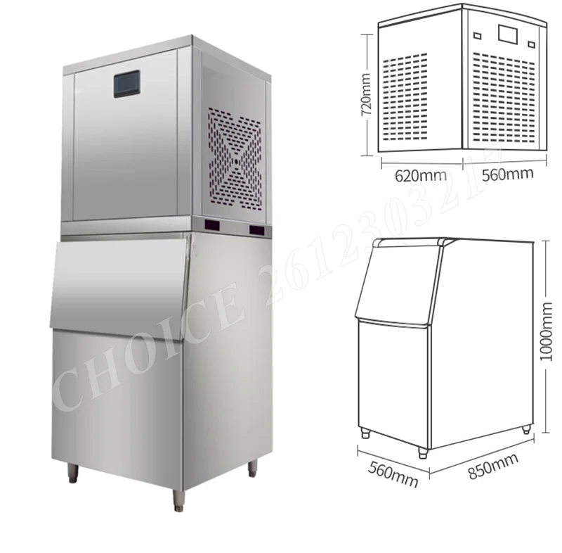 Automatic Ice Cube Maker Machine 200kg/Day Stainless Steel Ice Maker Machine Home Appliance For Bar Restaurant Commercial - Image 4