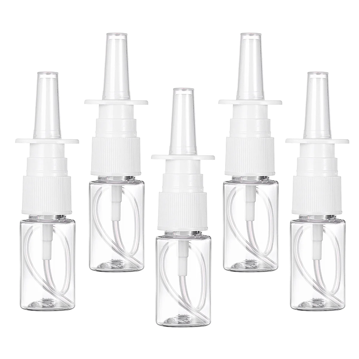 

10pcs/20pcs Empty Plastic Nasal Spray Bottles Pump 10/15/30ml Sprayer Mist Nose Spray Refillable Bottling Packaging Perfume