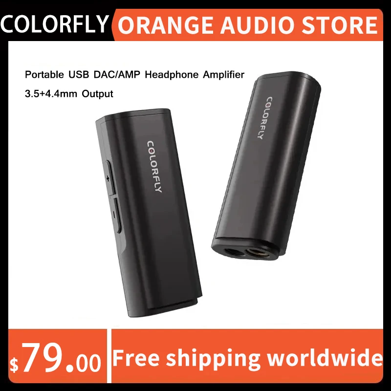 Портативный USB DAC/усилитель наушников AK4493SEQ чип PCM768 DSD512 3,5 + 4,4 мм выход COLORFLY CDA-M1P