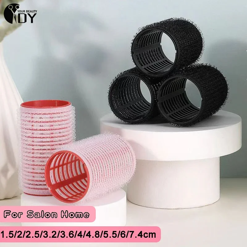 Hair Styling Tool Jumbo Size Self-Grip Hook Hair Rollers Set 6pcs