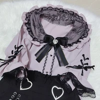 Kawaii Women Shirts Jirai Kei Lolita Y2K Cute Japanese Style Blouse Elegant Long Sleeve Sweet Tops Casual Aesthetic Shirt 2024 - Image 2