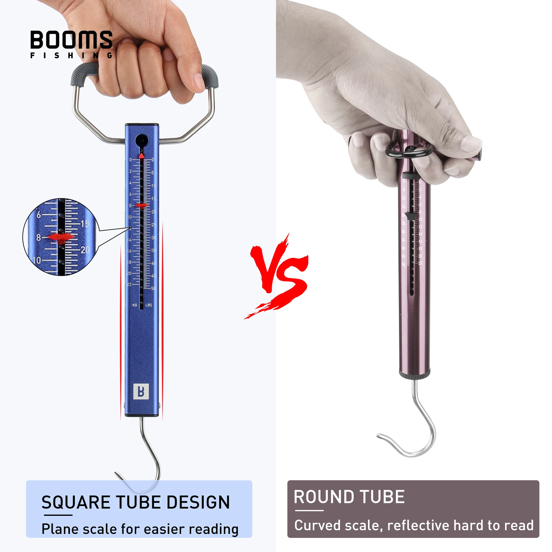 Booms Fishing TS2 Fish Scale Square Aluminum Tube Spring for